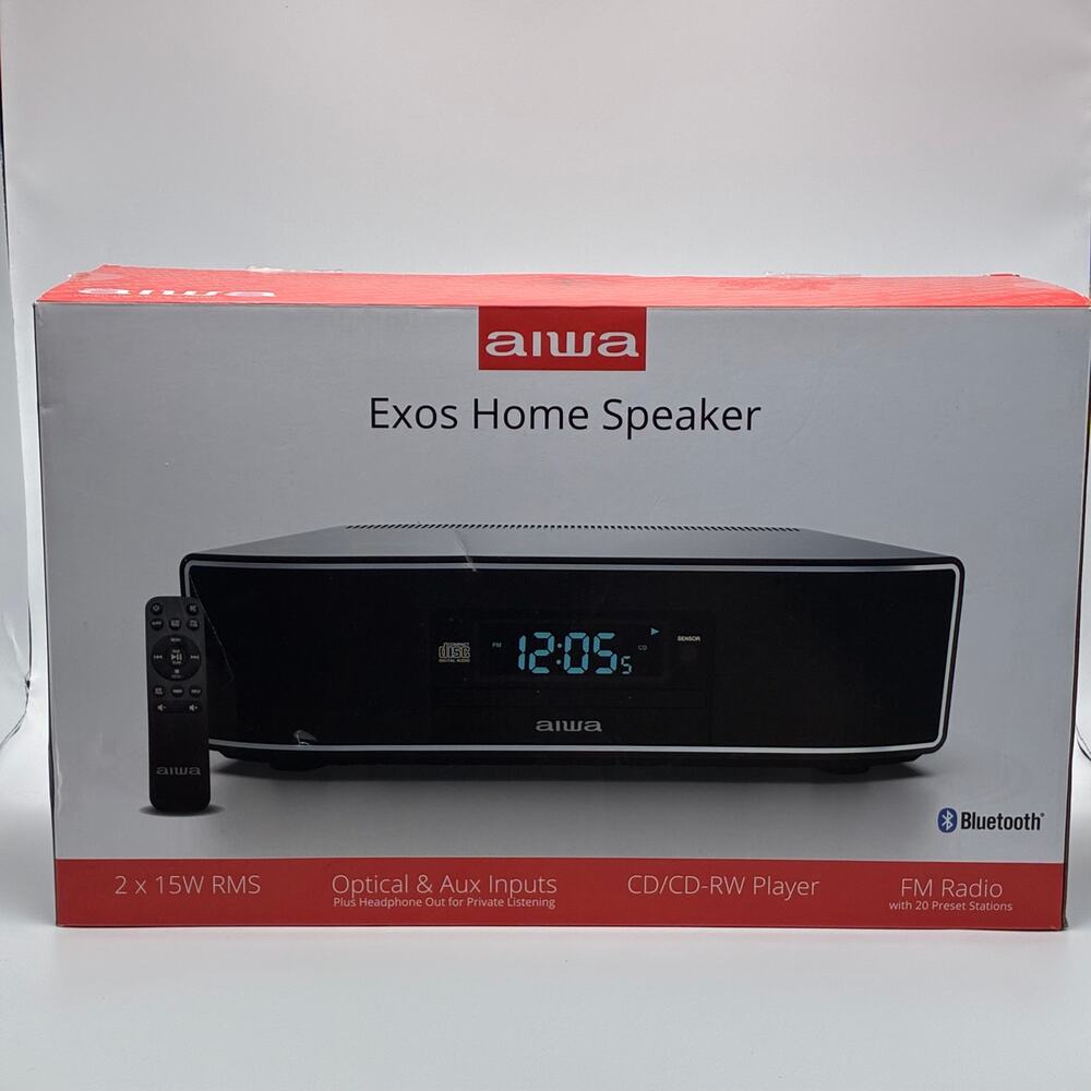 AIWA Exos Home Speaker, Premium 30W RMS Sound System with CD Player